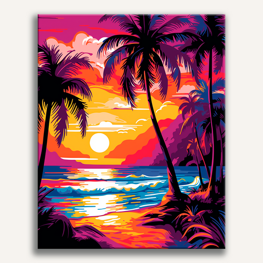 Tropical Sundown Palms