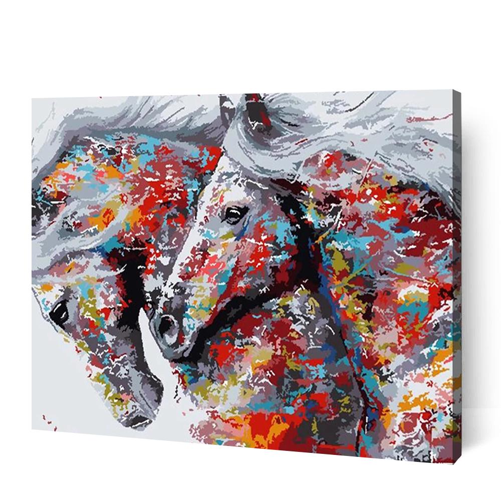 Paint Splash Horse II - Paint By Numbers Cities