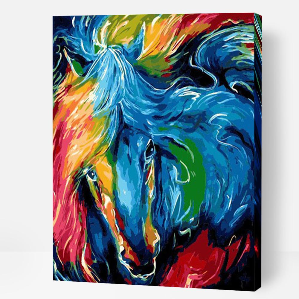 Horse Abstract Wall Art - Paint By Numbers Cities