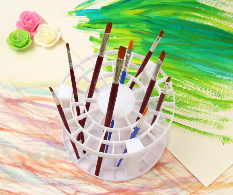 Brush holder with 49 compartments