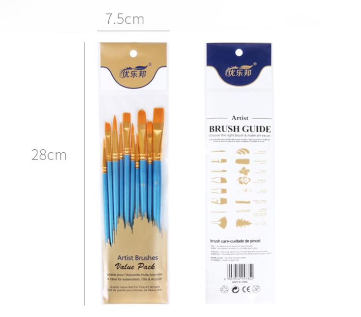 10 Pcs High Quality Paint Brushes