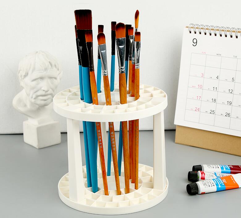 Brush holder with 49 compartments