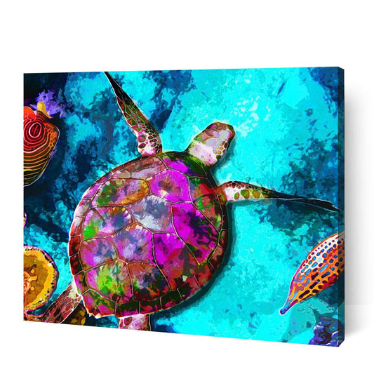 Deep Adventure Turtle - Paint By Numbers Cities