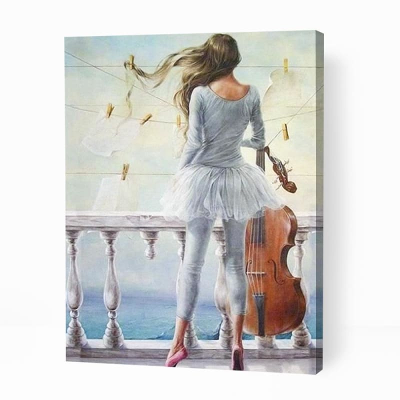 Ballet Girl with Broken Violin - Paint By Numbers Cities