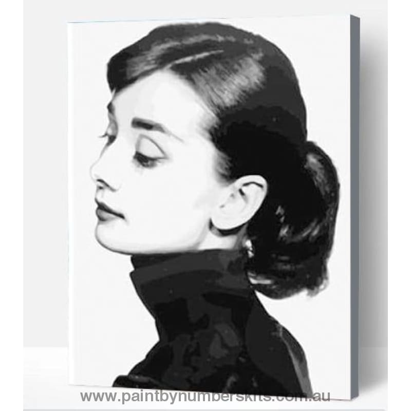 Black & White Audrey Hepburn - Paint By Numbers Cities