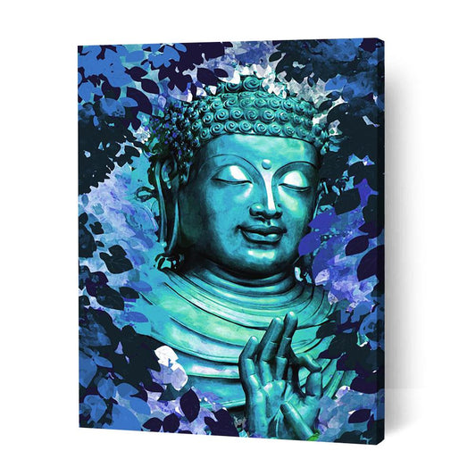 Blue Shade Buddha - Paint By Numbers Cities