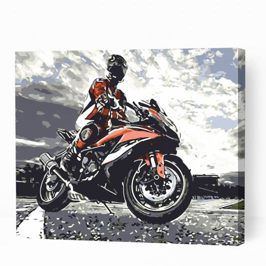 Cool Sports Motorbike - Paint By Numbers Cities