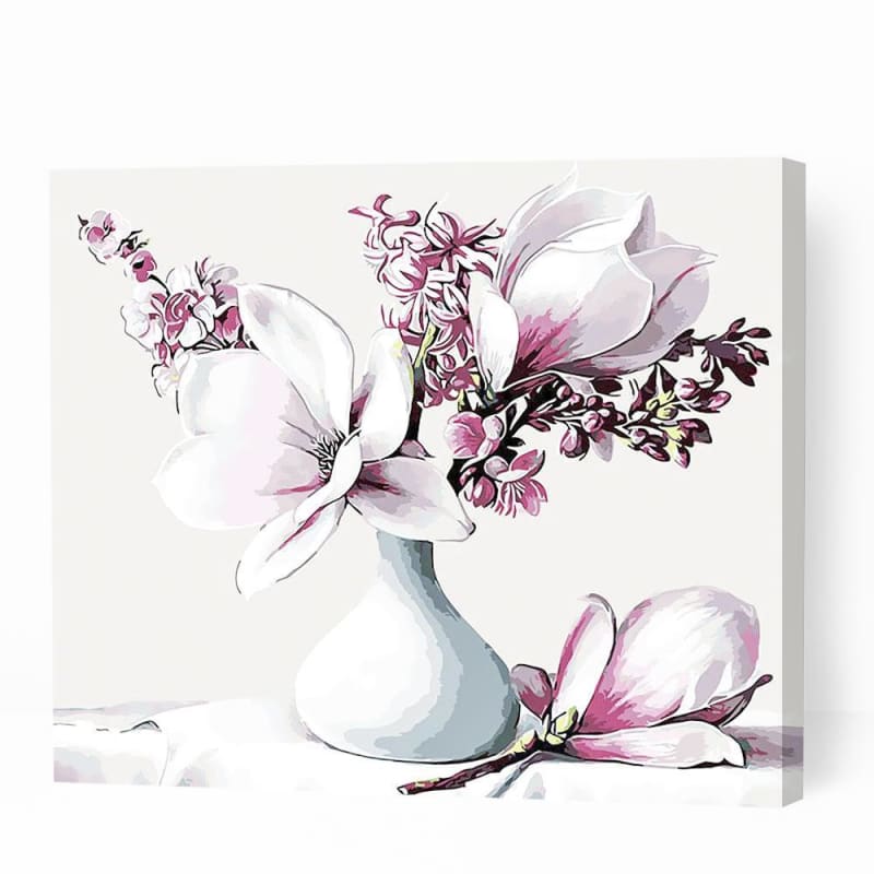 Elegant Flowers in Vase - Paint By Numbers Cities