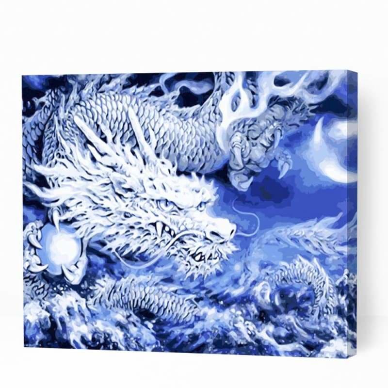 Fierce Ice Dragon - Paint By Numbers Cities