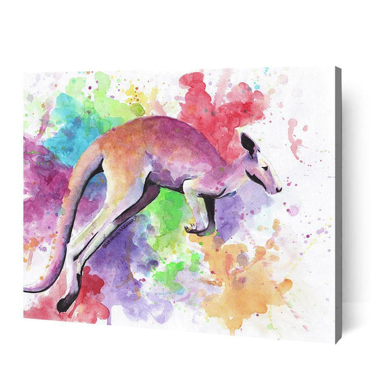 Colorful Kangaroos - Paint By Numbers Cities