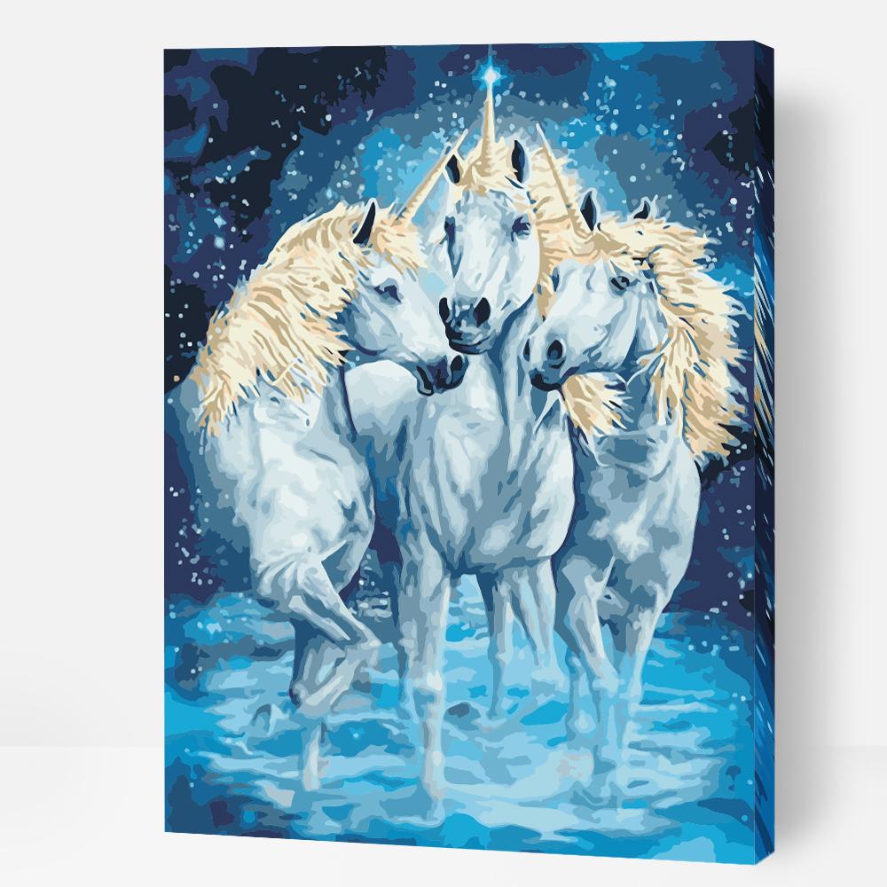 3 Unicorns - Paint By Numbers Cities