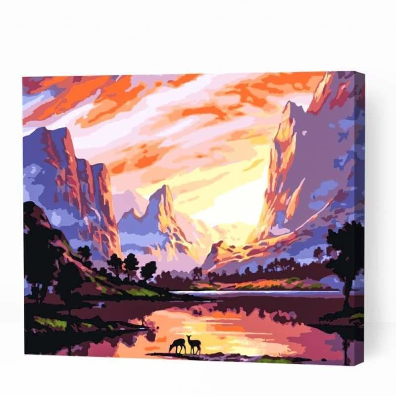 Sunset River Valley - Paint By Numbers Cities