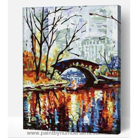 Watercolour bridge - Paint By Numbers Cities