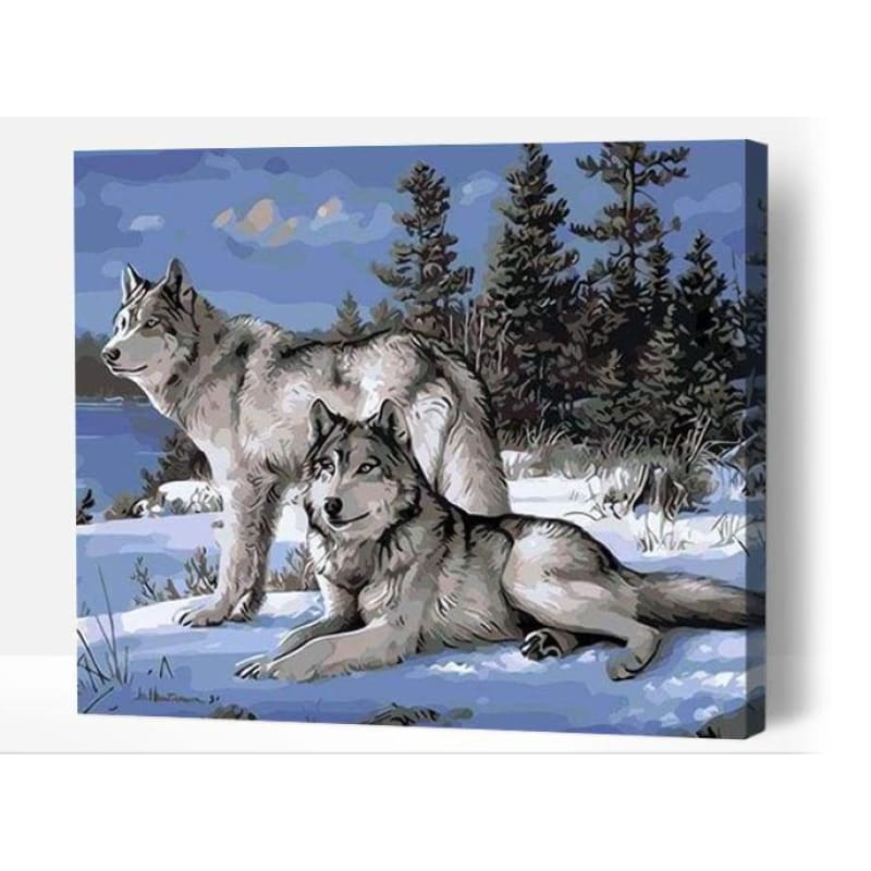 Wolf Pair - Paint By Numbers Cities